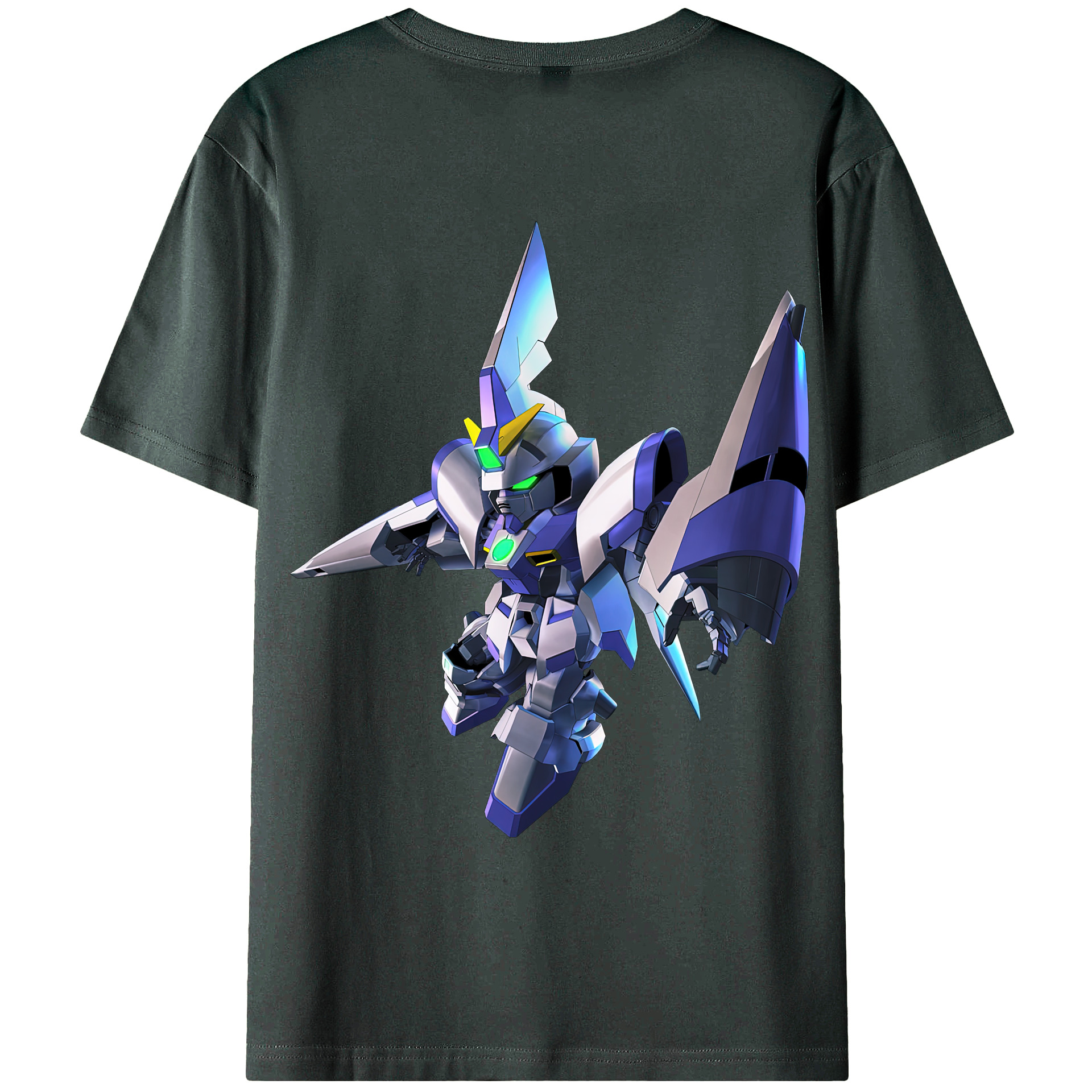 （画像用） 機動戦士ガンダム Mobile Suit Gundam 綿100％ メンズ半袖Tシャツ（バックプリント） 通気性